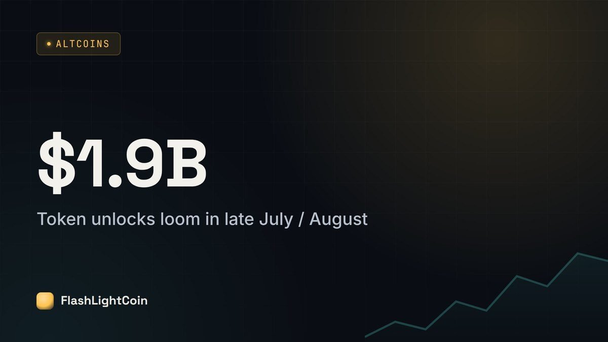 $1.9 Billion Crypto Token Unlock Overhang Looms for Late July and August